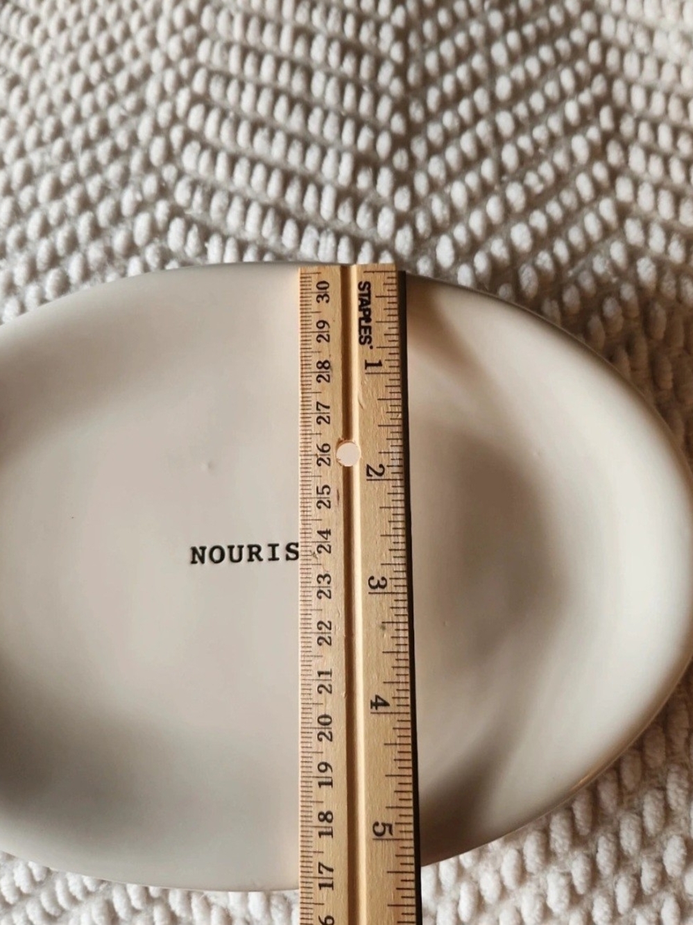 Rae Dunn Oval Cream Ceramic Appetizer Plate Set of 4 - Picture 7 of 11